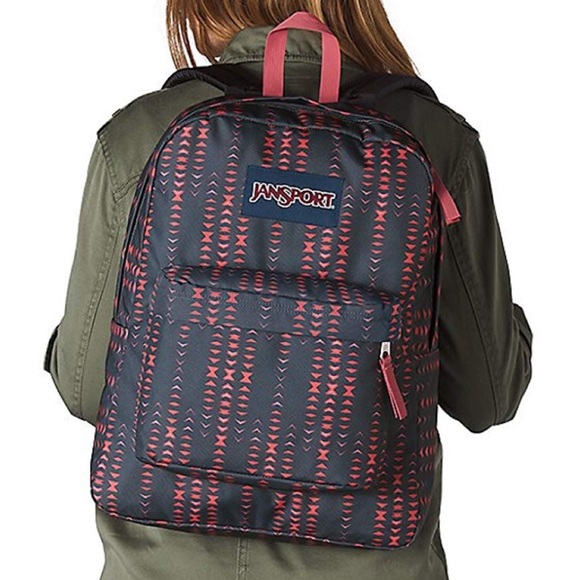 Jansport Superbreak Warped Geo Backpack NWT - Picture 2 of 2